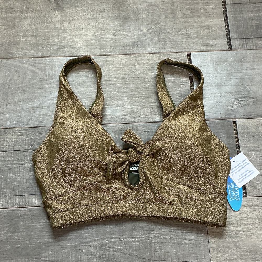 Gold Glitter Bikini Top